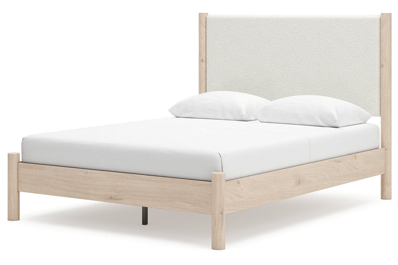 Cadmori Two - tone Queen Upholstered Platform Bed - Gate FurnitureQueen Bed