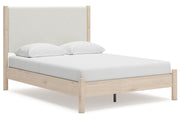 Cadmori Two - tone Queen Upholstered Platform Bed - Gate FurnitureQueen Bed