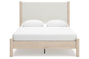 Cadmori Two - tone Queen Upholstered Platform Bed - Gate FurnitureQueen Bed