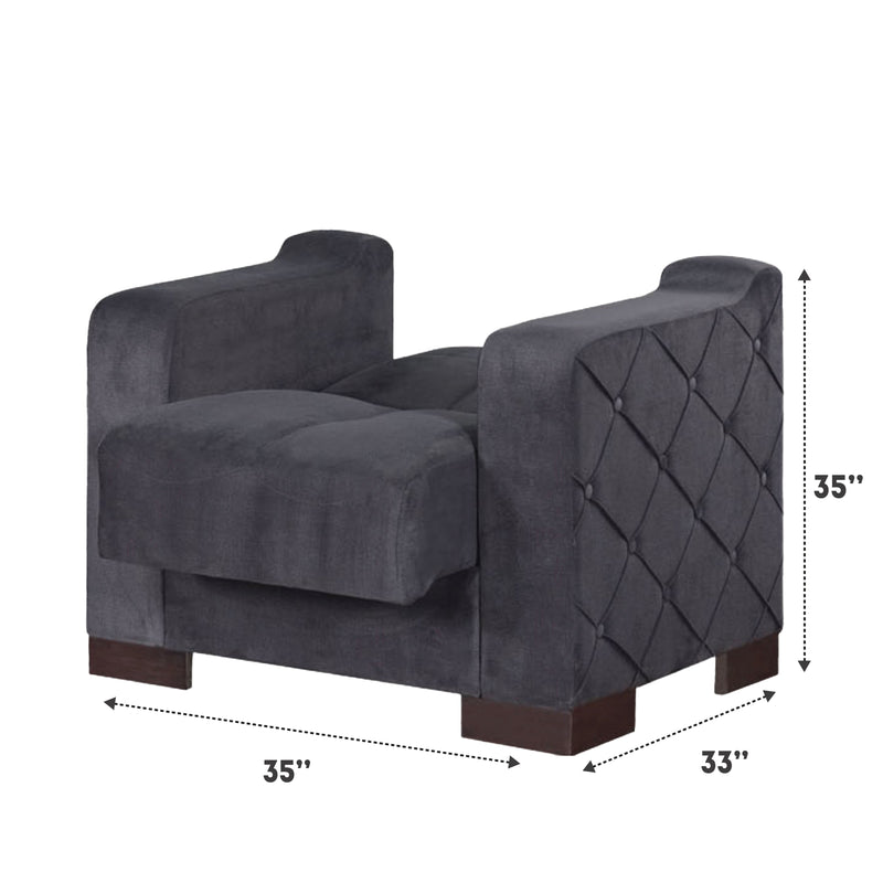 Cairo Gray Sleeper Living Room Set - Gate FurnitureLiving Room Set