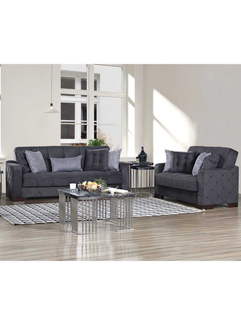 Cairo Gray Sleeper Living Room Set - Gate FurnitureLiving Room Set