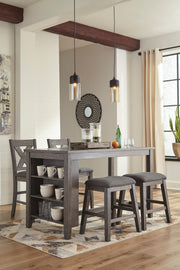 Caitbrook Gray 5 - Piece Counter Height Set - Gate FurnitureCounter Height Set