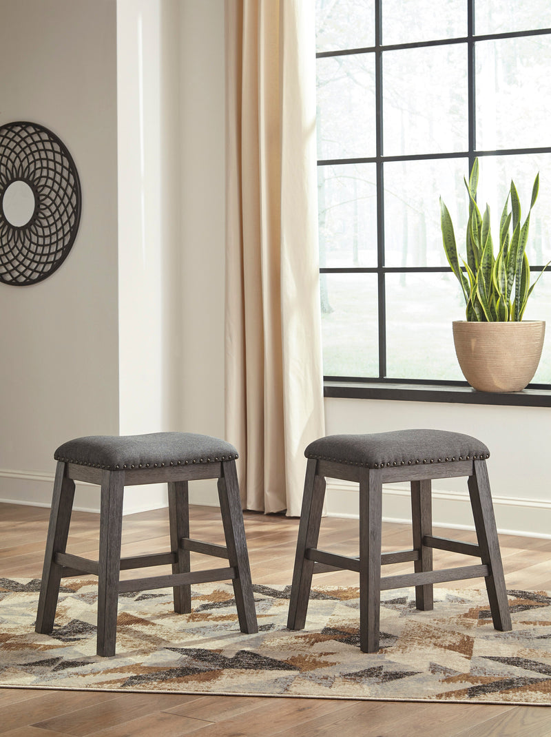 Caitbrook Gray 5 - Piece Counter Height Set w/ Stools - Gate FurnitureCounter Height Set