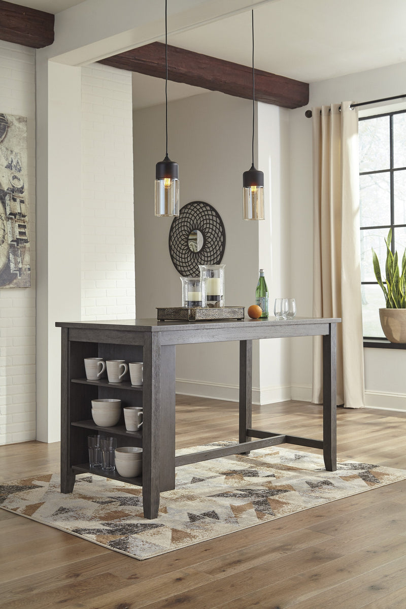 Caitbrook Gray 5 - Piece Counter Height Set w/ Stools - Gate FurnitureCounter Height Set