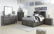 Caitbrook Gray Bookcase Storage Youth Bedroom Set - Gate FurnitureYouth Bedroom Set