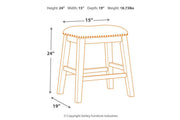 Caitbrook Gray Counter Height Upholstered Bar Stool (Set of 2) - Gate FurnitureBarstool