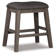 Caitbrook Gray Counter Height Upholstered Bar Stool (Set of 2) - D388-024X2