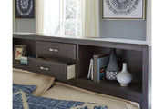 Caitbrook Gray Queen Storage Bed with 8 Drawers - Gate FurnitureQueen Bed