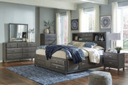 Caitbrook Gray Queen Storage Bed with 8 Drawers - Gate FurnitureQueen Bed