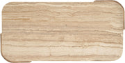 Calabria Genuine Marble And Oak Wood Coffee Table in Natural - 77045Natural-CT