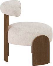 Calder Linen Textured Fabric Upholstered Chair in Beige - 33023Beige