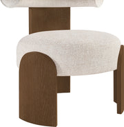 Calder Linen Textured Fabric Upholstered Chair in Beige - 33023Beige