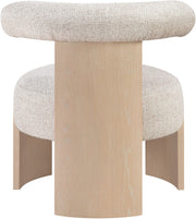 Calder Linen Textured Fabric Upholstered Chair in Beige - 33024Beige