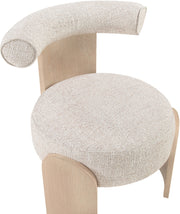 Calder Linen Textured Fabric Upholstered Chair in Beige - 33024Beige