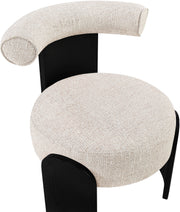 Calder Linen Textured Fabric Upholstered Chair in Beige - 33025Beige