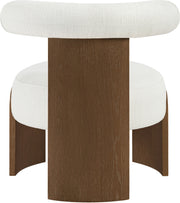 Calder Linen Textured Fabric Upholstered Chair in Cream - 33023Cream