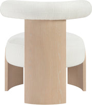 Calder Linen Textured Fabric Upholstered Chair in Cream - 33024Cream