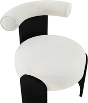Calder Linen Textured Fabric Upholstered Chair in Cream - 33025Cream