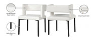 Caleb Vegan Leather Upholstered Dining Chair in White, Set of 2 - 968White-C