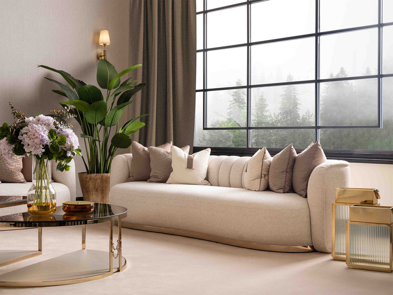 Calista 4-pieces (2 Four Seater Sofa &  2 Chair) Livingroom in Cream - 200-GAB-CAL-4411