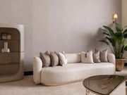 Calista 4-pieces (2 Four Seater Sofa &  2 Chair) Livingroom in Cream - 200-GAB-CAL-4411
