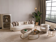 Calista 4-pieces (2 Four Seater Sofa &  2 Chair) Livingroom in Cream - 200-GAB-CAL-4411