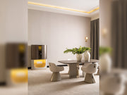 Calista Diningroom (Consol With Mirror & Dining Table & 6 Dining Chair) - 200-GAB-CAL-DT-6-SET