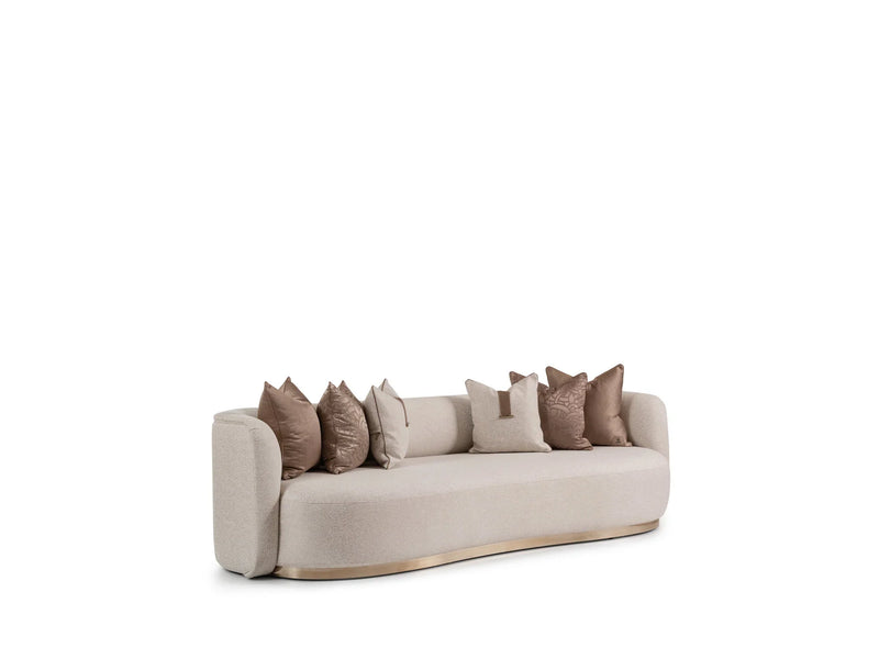 Calista Stationary Four Seat Sofa in Cream - 200-GAB-CAL-4