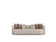 Calista Stationary Four Seat Sofa in Cream - 200-GAB-CAL-4