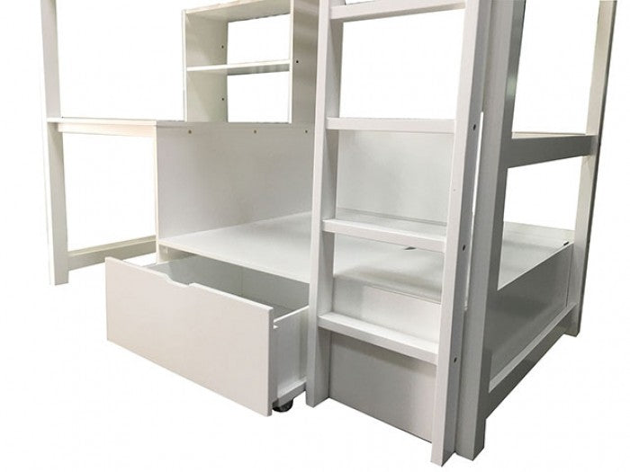 Callistus White Bunk Bed - CM-BK828WH-BED