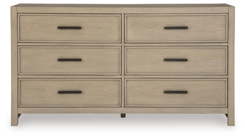 Calmoro California King Bookcase Bed with Dresser and Nightstand in Gray - PKG021402