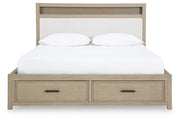Calmoro Gray California King Bookcase Bed - B602B9