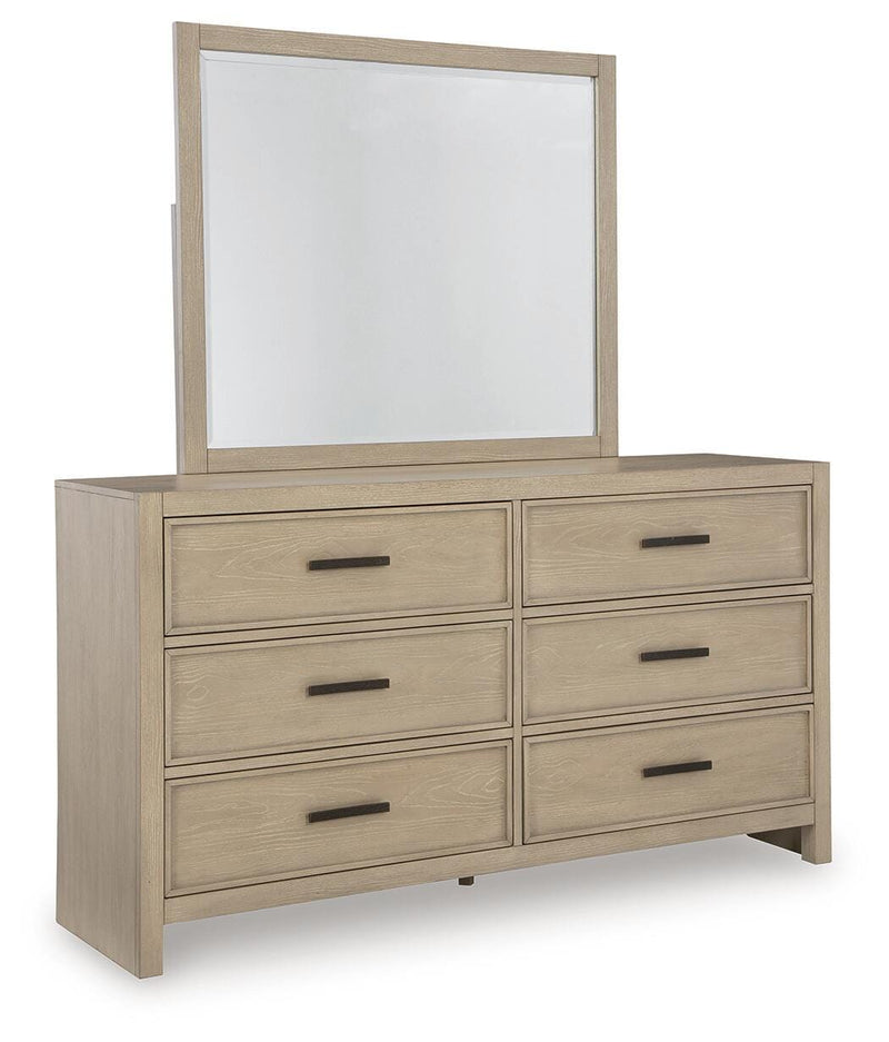Calmoro Gray Dresser and Mirror - B602B1