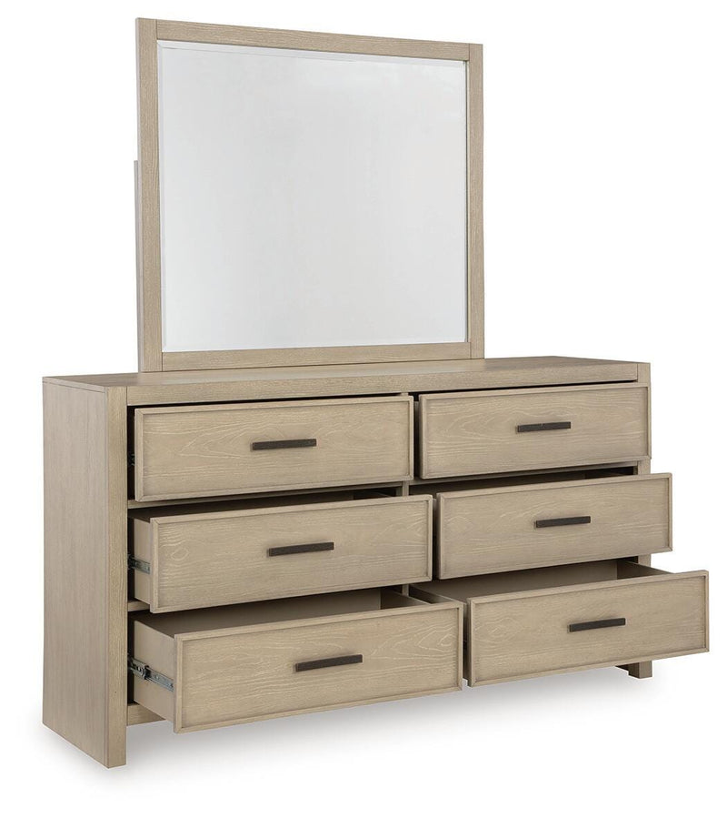 Calmoro Gray Dresser and Mirror - B602B1