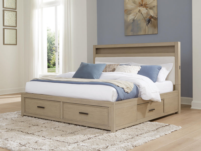 Calmoro Gray Queen Bookcase Bed - B602B4