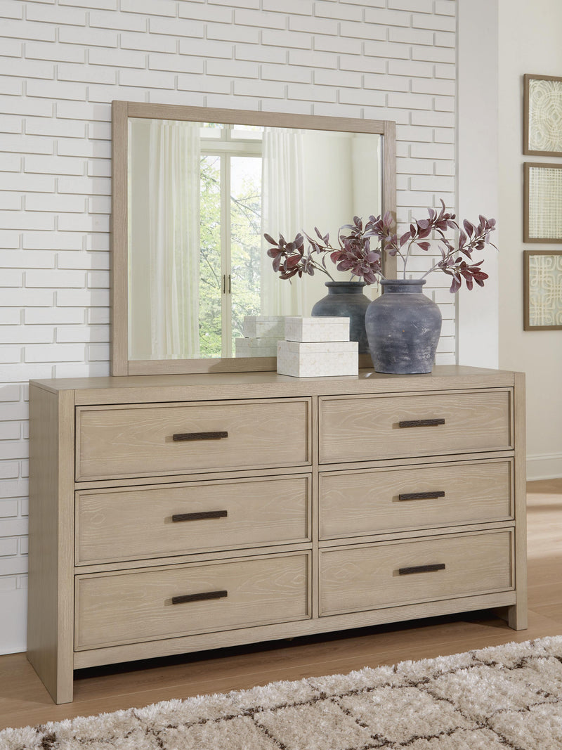 Calmoro King Bookcase Bed with Dresser in Gray - PKG021330