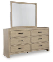 Calmoro King Bookcase Bed with Mirrored Dresser and 2 Nightstands in Gray - PKG021325