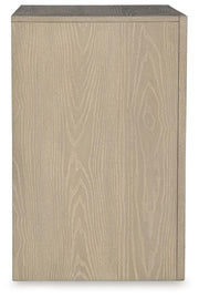 Calmoro King Bookcase Bed with Mirrored Dresser and Nightstand in Gray - PKG021327