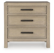 Calmoro King Bookcase Bed with Mirrored Dresser and Nightstand in Gray - PKG021327