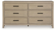 Calmoro Queen Bookcase Bed with Dresser in Gray - PKG021322