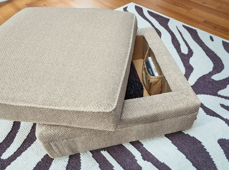 Calnita 2-Piece Sectional with Ottoman in Sisal - PKG015792