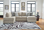 Calnita 2-Piece Sectional with Ottoman in Sisal - PKG015792
