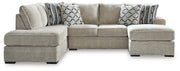 Calnita 2-Piece Sectional with Ottoman in Sisal - PKG015792