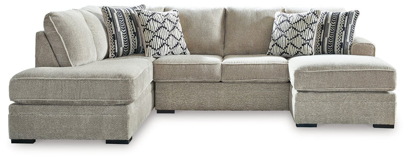 Calnita 2-Piece Sectional with Ottoman in Sisal - PKG015792