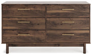 Calverson Full Panel Headboard and Dresser in Mocha - PKG017840