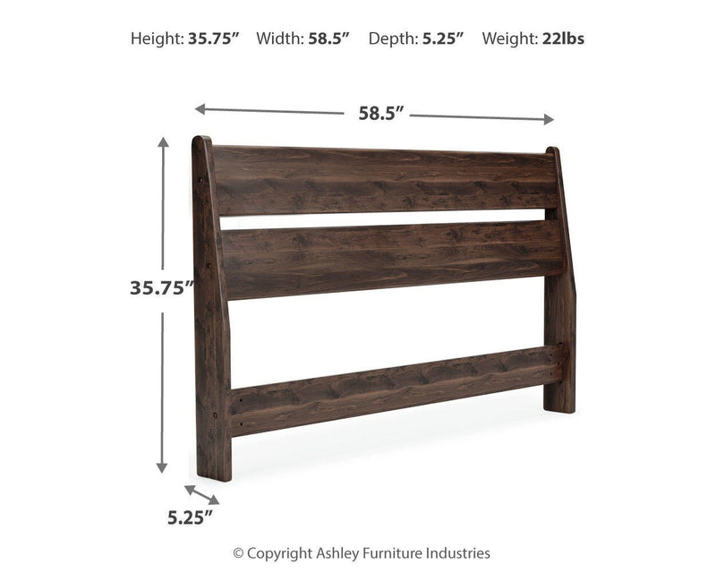 Calverson Full Panel Headboard and Dresser in Mocha - PKG017840