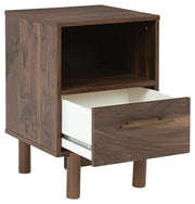 Calverson Full Panel Headboard, Dresser, Chest and Nightstand in Mocha - PKG017842