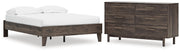 Calverson Full Platform Bed and Dresser in Mocha - PKG017834