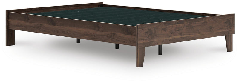 Calverson Full Platform Bed and Dresser in Mocha - PKG017834