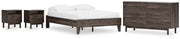 Calverson Full Platform Bed, Dresser and 2 Nightstands in Mocha - PKG017838